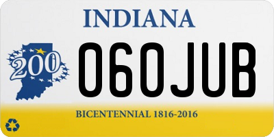 IN license plate 060JUB