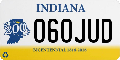 IN license plate 060JUD