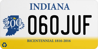 IN license plate 060JUF