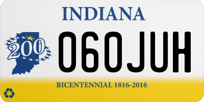 IN license plate 060JUH