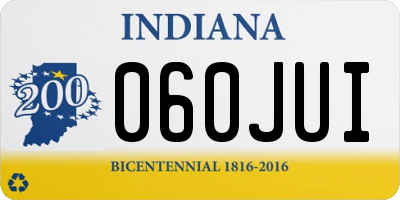 IN license plate 060JUI