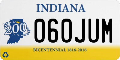 IN license plate 060JUM