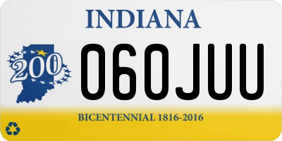IN license plate 060JUU