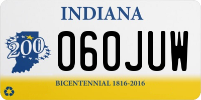 IN license plate 060JUW