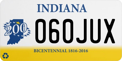 IN license plate 060JUX