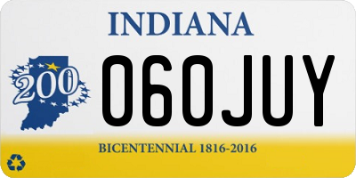 IN license plate 060JUY