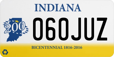IN license plate 060JUZ