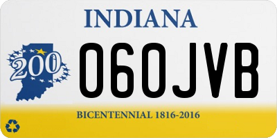 IN license plate 060JVB