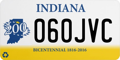 IN license plate 060JVC