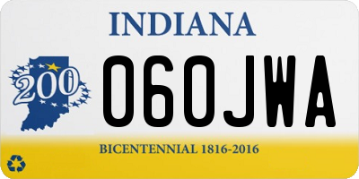 IN license plate 060JWA
