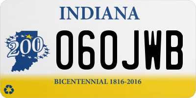 IN license plate 060JWB