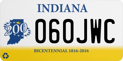 IN license plate 060JWC