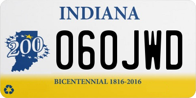 IN license plate 060JWD