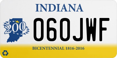 IN license plate 060JWF