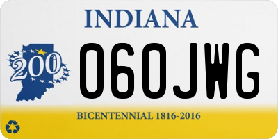 IN license plate 060JWG