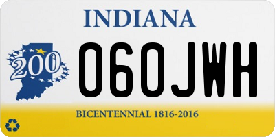 IN license plate 060JWH