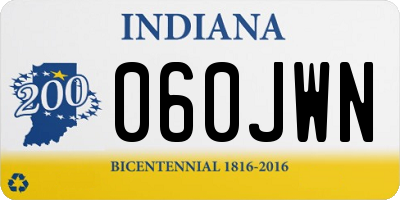 IN license plate 060JWN