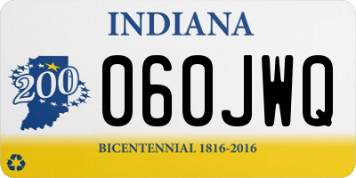 IN license plate 060JWQ