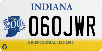 IN license plate 060JWR