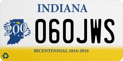 IN license plate 060JWS