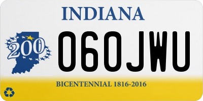 IN license plate 060JWU