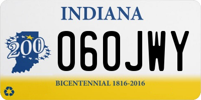 IN license plate 060JWY