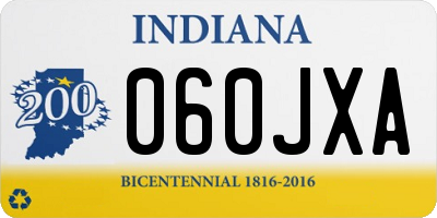 IN license plate 060JXA