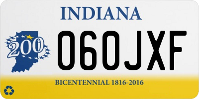 IN license plate 060JXF