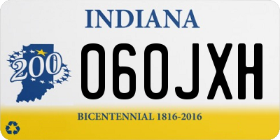 IN license plate 060JXH