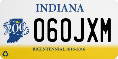 IN license plate 060JXM