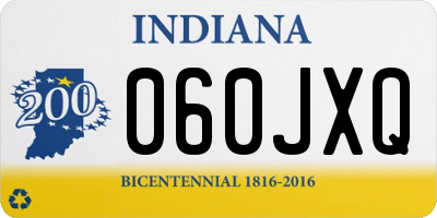 IN license plate 060JXQ