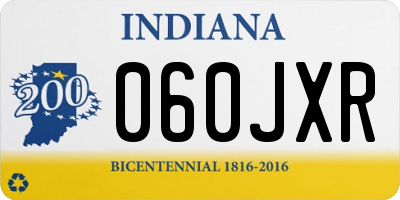 IN license plate 060JXR