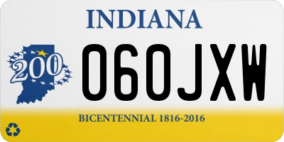 IN license plate 060JXW