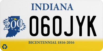 IN license plate 060JYK