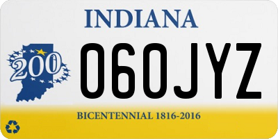 IN license plate 060JYZ