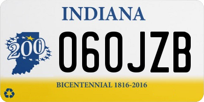 IN license plate 060JZB