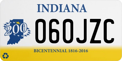 IN license plate 060JZC