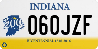 IN license plate 060JZF