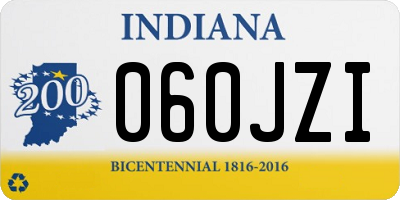 IN license plate 060JZI
