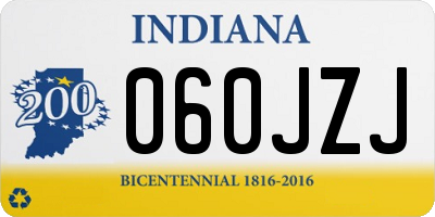 IN license plate 060JZJ