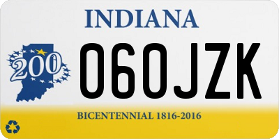 IN license plate 060JZK
