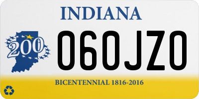 IN license plate 060JZO