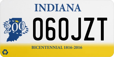 IN license plate 060JZT