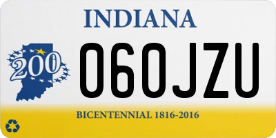 IN license plate 060JZU