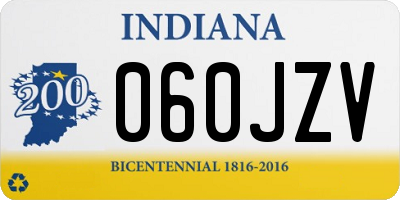 IN license plate 060JZV