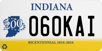 IN license plate 060KAI