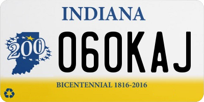 IN license plate 060KAJ