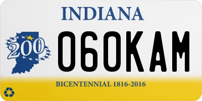 IN license plate 060KAM
