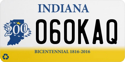 IN license plate 060KAQ
