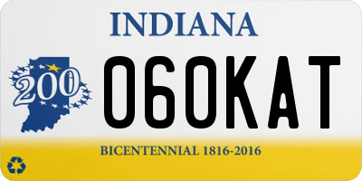 IN license plate 060KAT